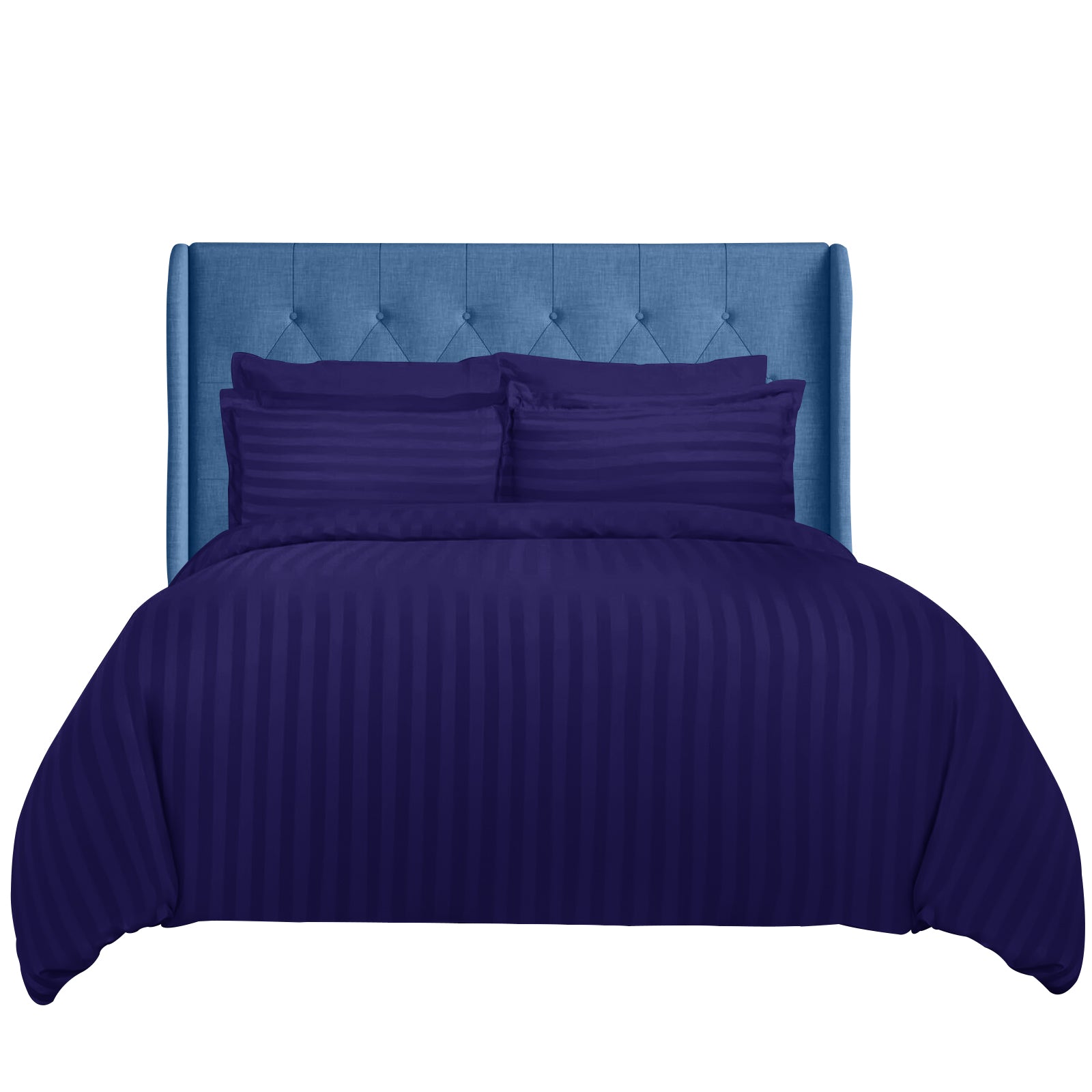 4-Piece Satin Stripe Duvet Set – Single
