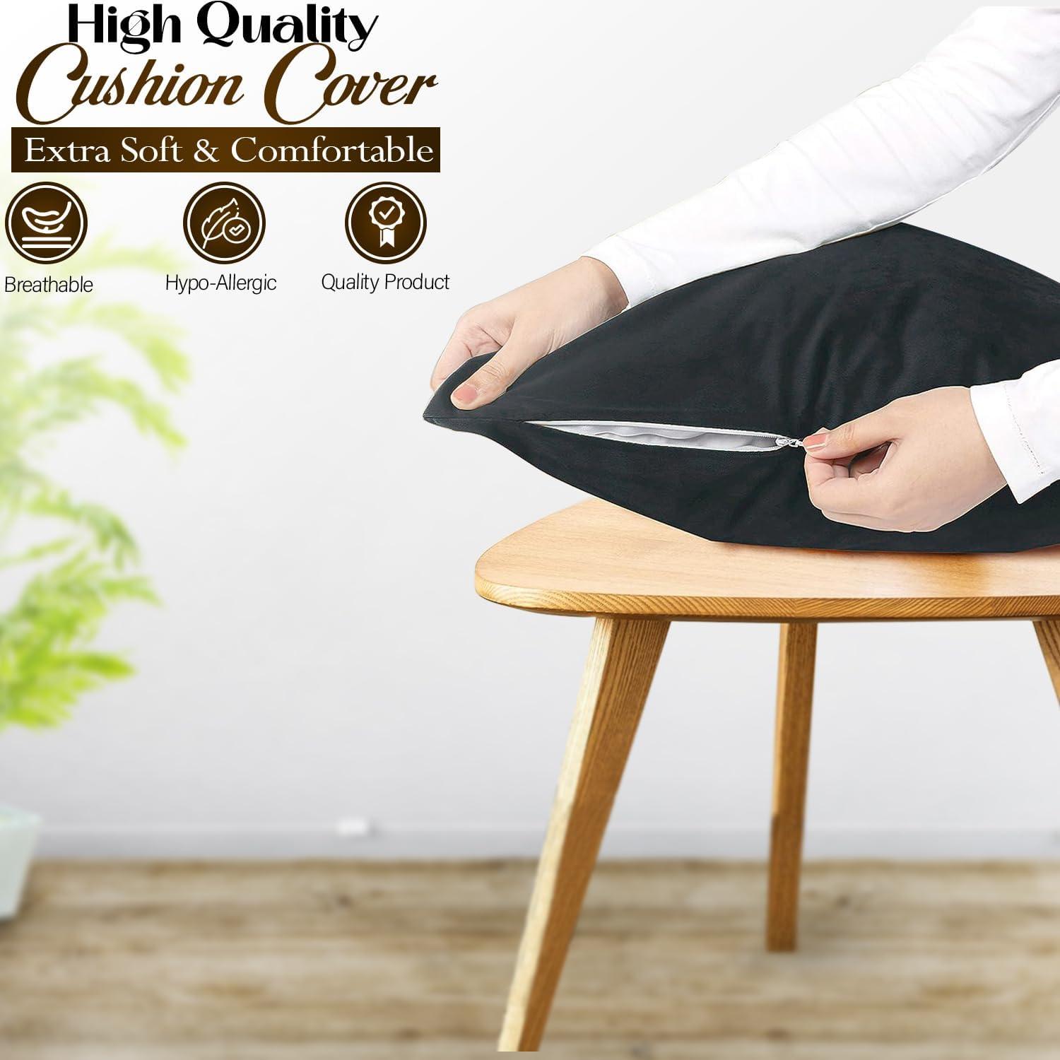 Velvet Cushion Covers (45 x 45cm) – Pack of 2