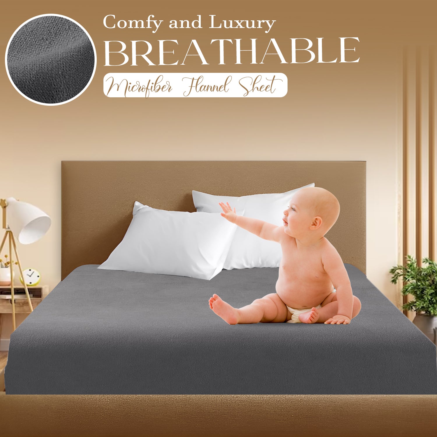 Extra Deep Fitted Sheet (40cm) – Single