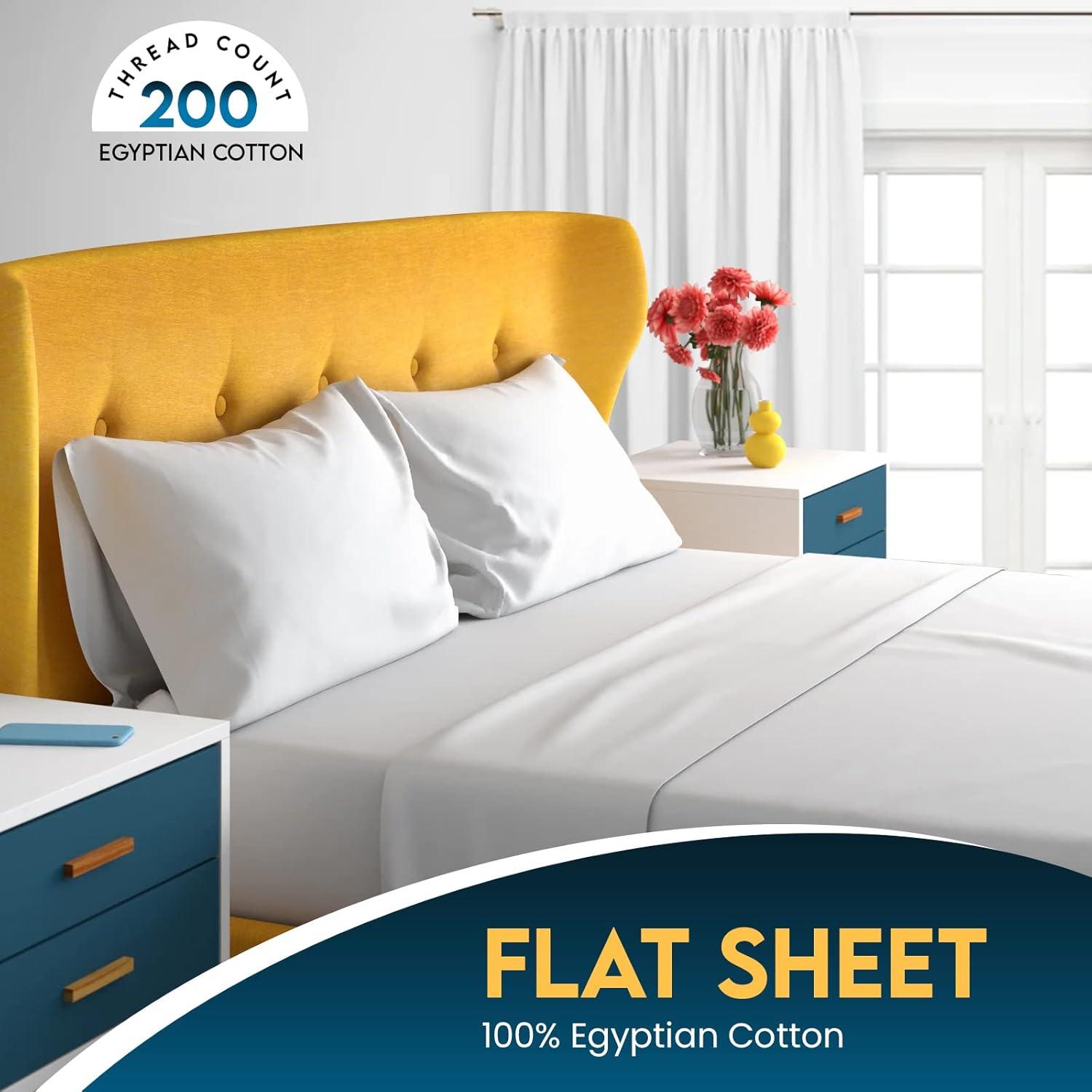 Egyptian Cotton Flat Sheet – Single