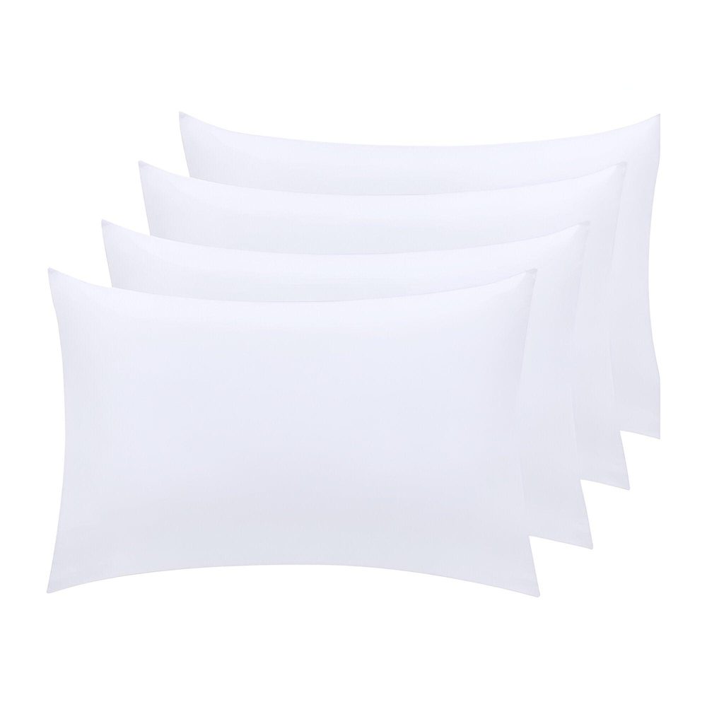 White Brushed Cotton Pillowcases (Pack of 4)