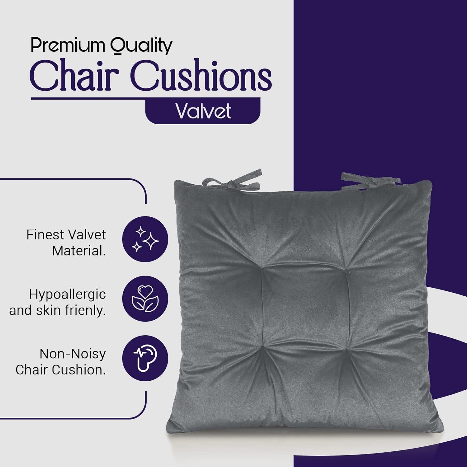 Velvet Seat Pad for Armchairs (40 x 40cm) – Single