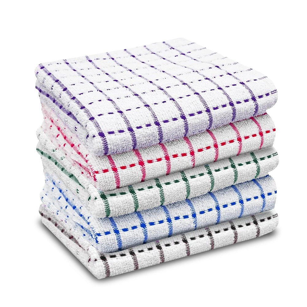 Big Check Egyptian Cotton Tea Towels