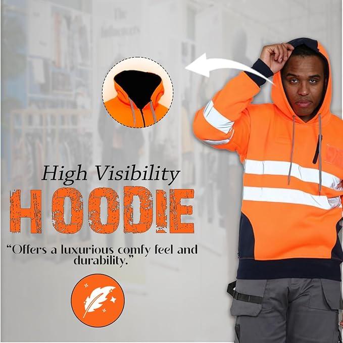 Hi-Vis Pullover Hoodie – S