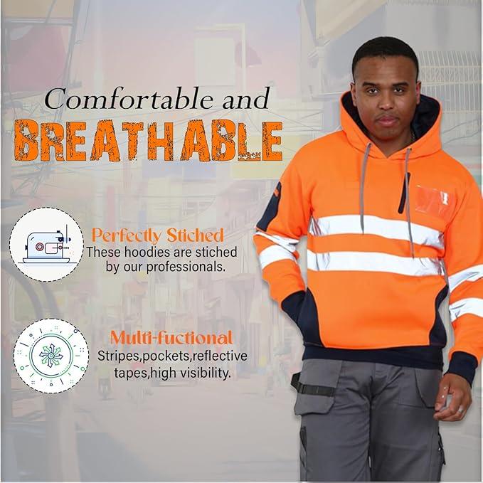 Hi-Vis Pullover Hoodie – S