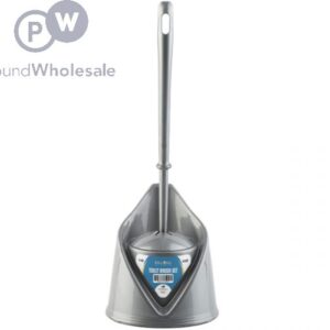 Encore Silver Toilet Brush Set