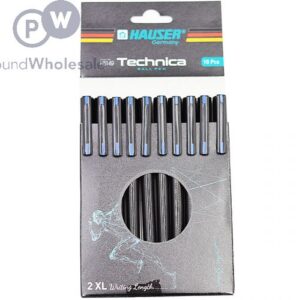 Hauser Technica Blue Premium Ball Pens 10 Pack